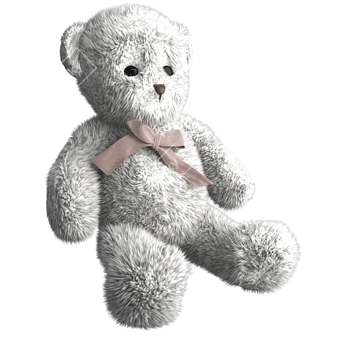 Soft & Furry Teddy Bear 3D model image 2