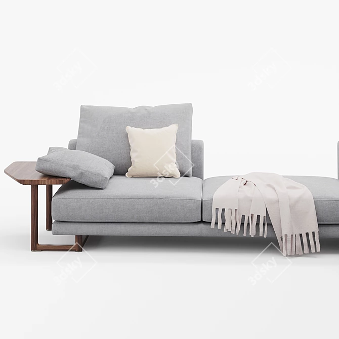 Luxury Abacus Wool Sofa Comp.E 3D model image 2