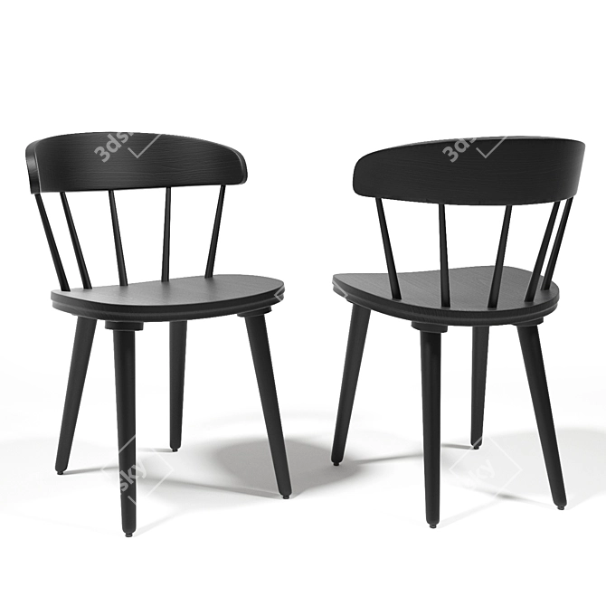 Sleek Set: Thonet & Ikea Chairs 3D model image 2