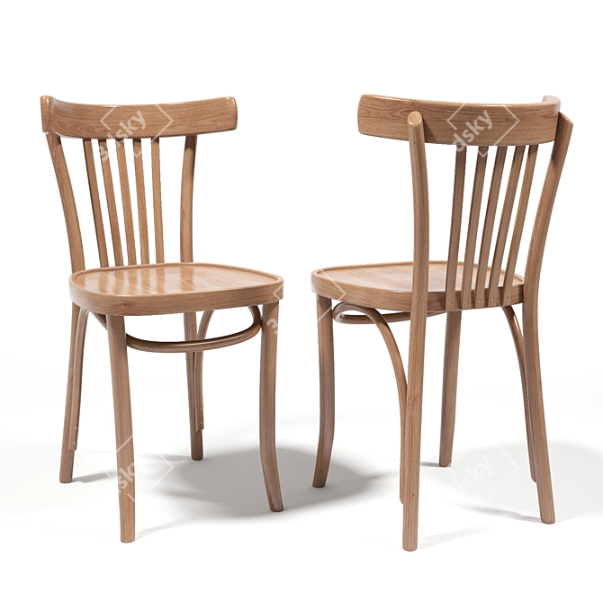 Sleek Set: Thonet & Ikea Chairs 3D model image 4