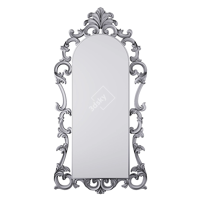 Elegant Marie Antoinette Mirror 3D model image 2