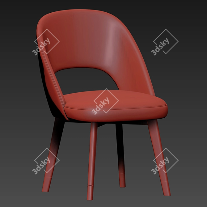 Elegant Colette Dining Chair: Set of 2 3D model image 2