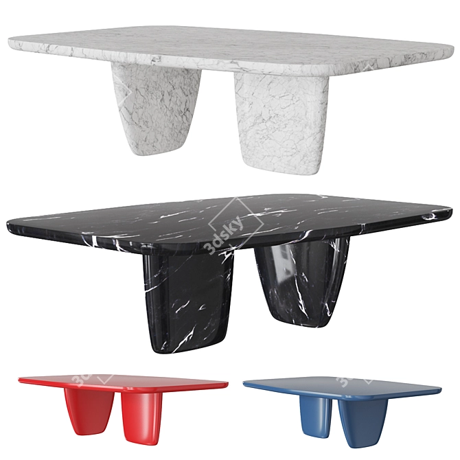 Modern B&B Italia Table: Tobi-Ishi 3D model image 1