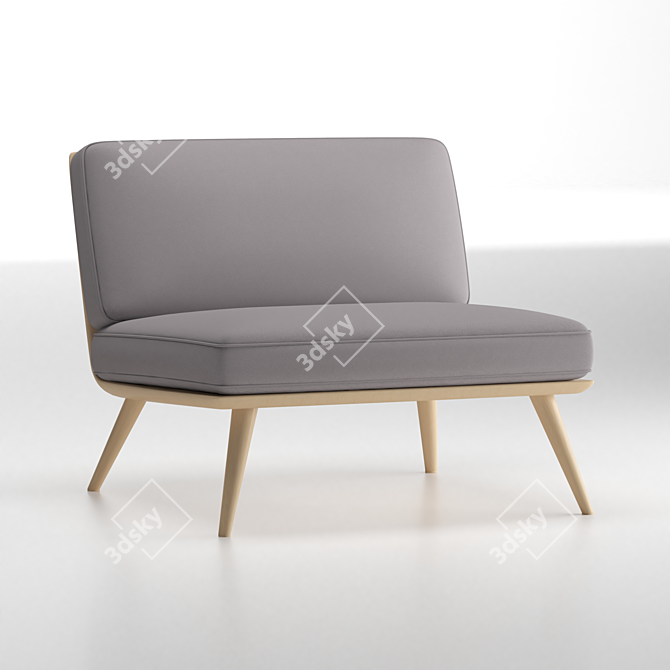 Title: ErgoComfort Lounge Chair 3D model image 2