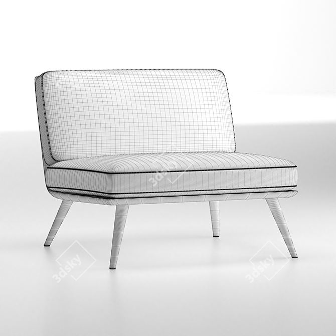 Title: ErgoComfort Lounge Chair 3D model image 5