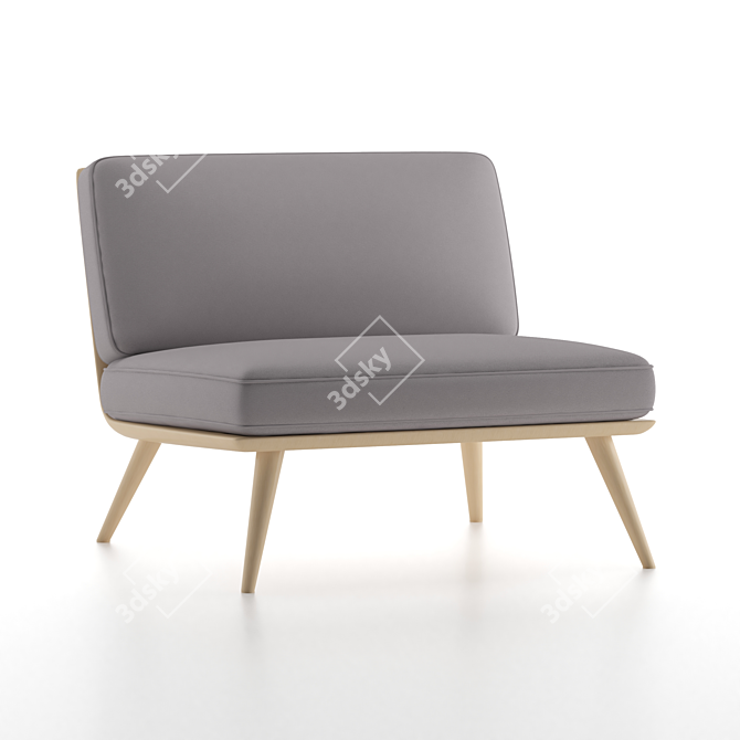 Title: ErgoComfort Lounge Chair 3D model image 7