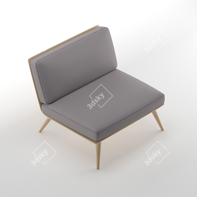 Title: ErgoComfort Lounge Chair 3D model image 9