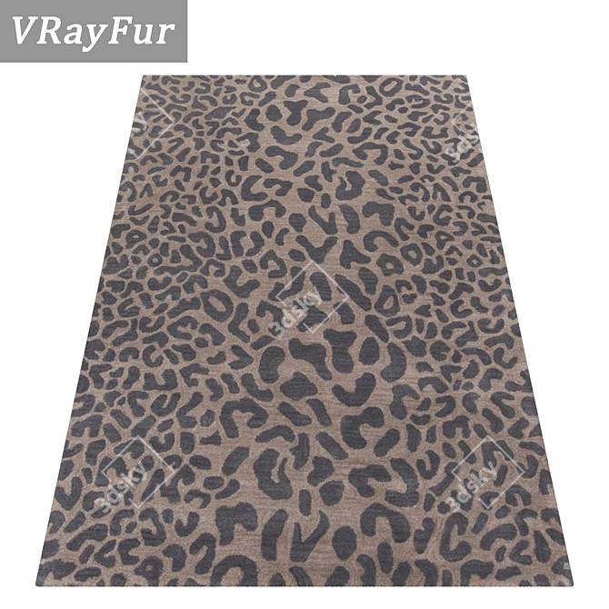 Luxury Carpet Set: High-quality Textured Carpets for Close and Distant Views 3D model image 2