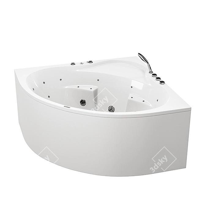 Luxury Acrylic Spa Bathtub 3D model image 1