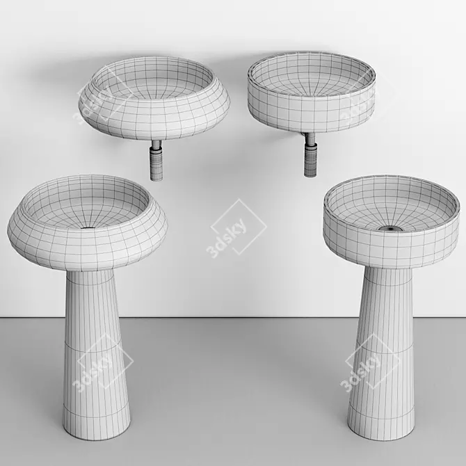 Title: Agape BJHON Washbasin: Stylish Italian Design 3D model image 5