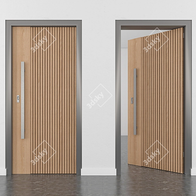 Sleek Entry Door: Modern Design 3D model image 2