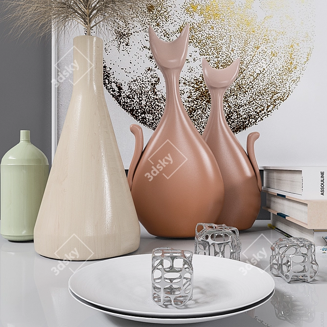 Elegant Decorative Set 3D model image 2