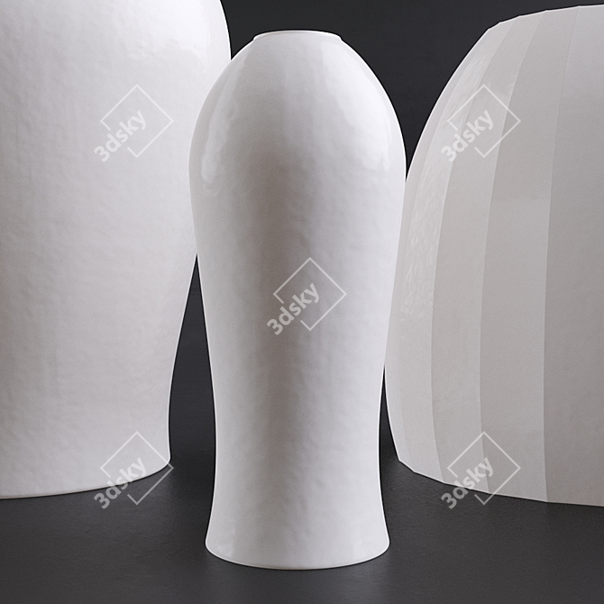 Elegant Porcelain Vase 3D model image 2