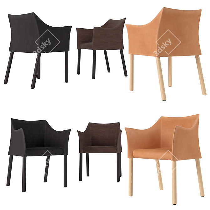 Elegant Minimalist CAP Chair 3D model image 1