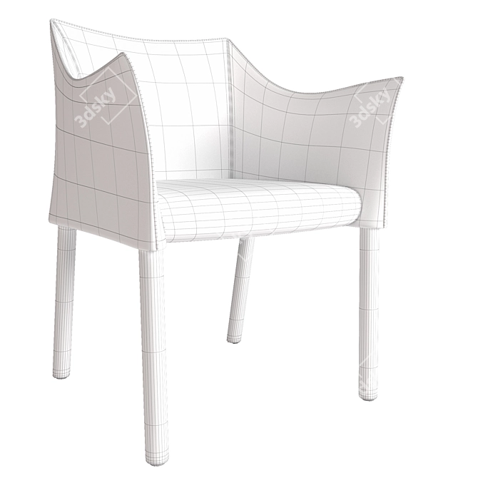 Elegant Minimalist CAP Chair 3D model image 3