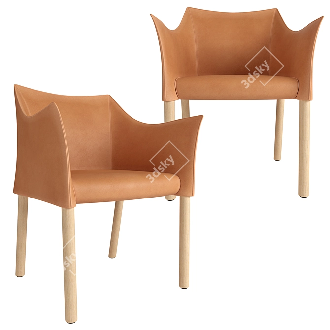 Elegant Minimalist CAP Chair 3D model image 6