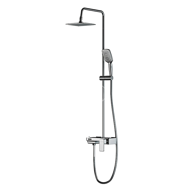 SSWW Stainless Steel Shower Column 3D model image 1