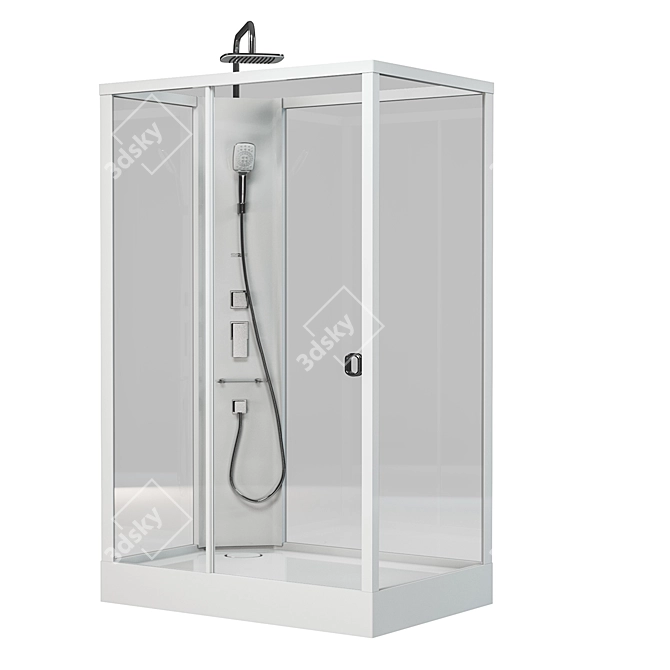 SSWW W0916 Acrylic Shower Enclosure 3D model image 1