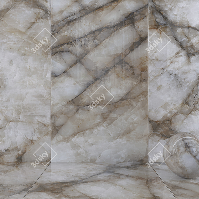 Museum Crystal Thunder Wall Tiles 3D model image 1