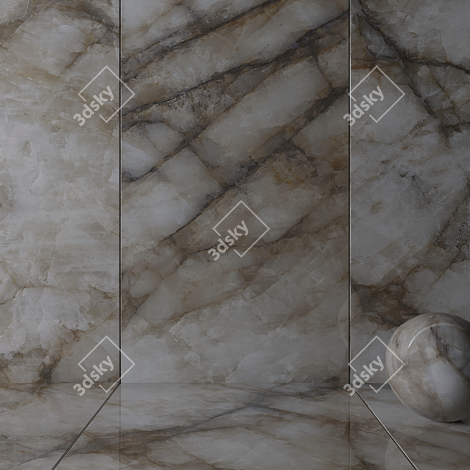 Museum Crystal Thunder Wall Tiles 3D model image 2