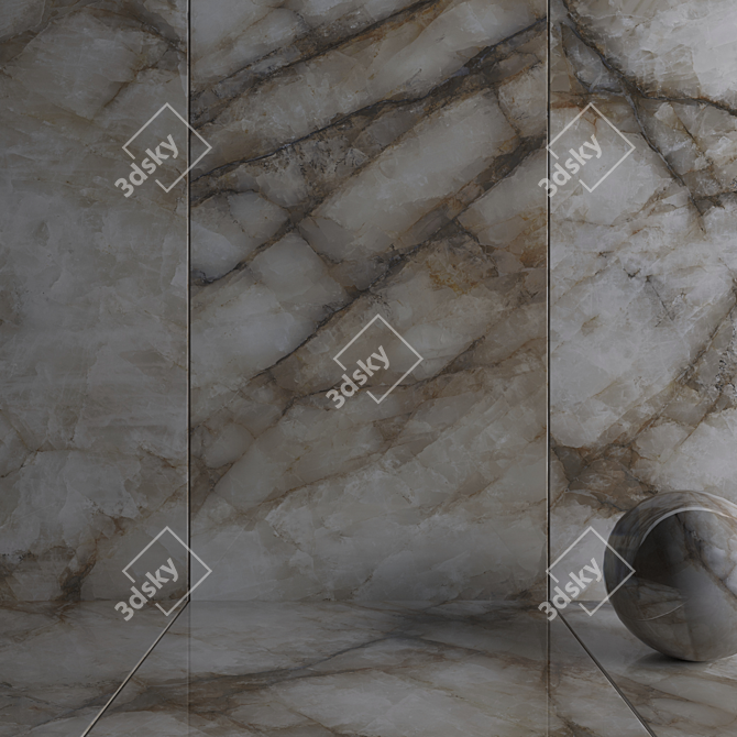 Museum Crystal Thunder Wall Tiles 3D model image 3