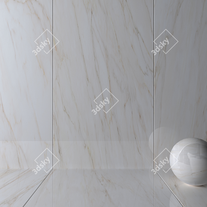 Museum Gioia Gold Wall Tiles 3D model image 2