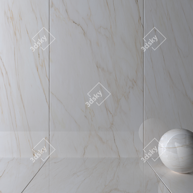 Museum Gioia Gold Wall Tiles 3D model image 2