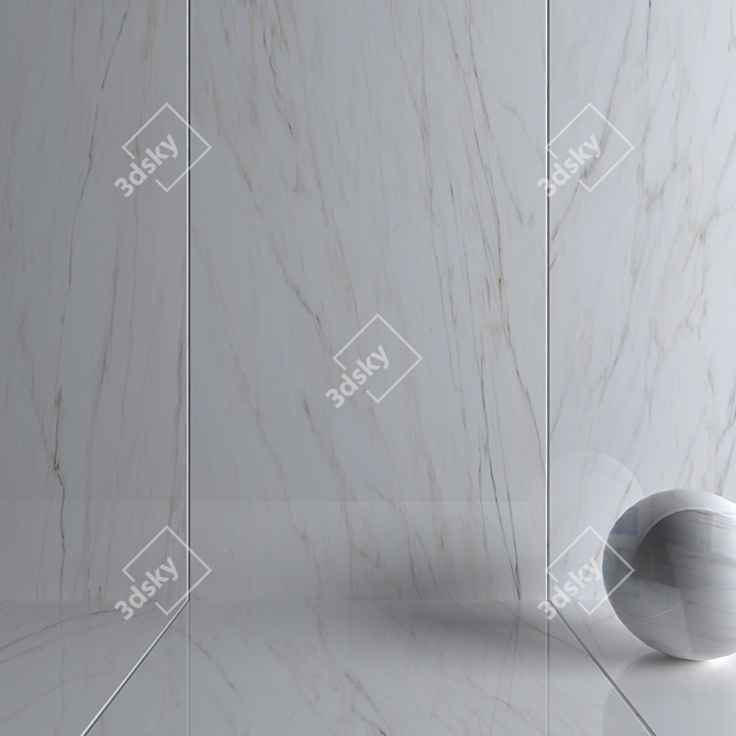 Museum Gioia Silver Wall Tiles: Stunning Multi-Texture Design 3D model image 3