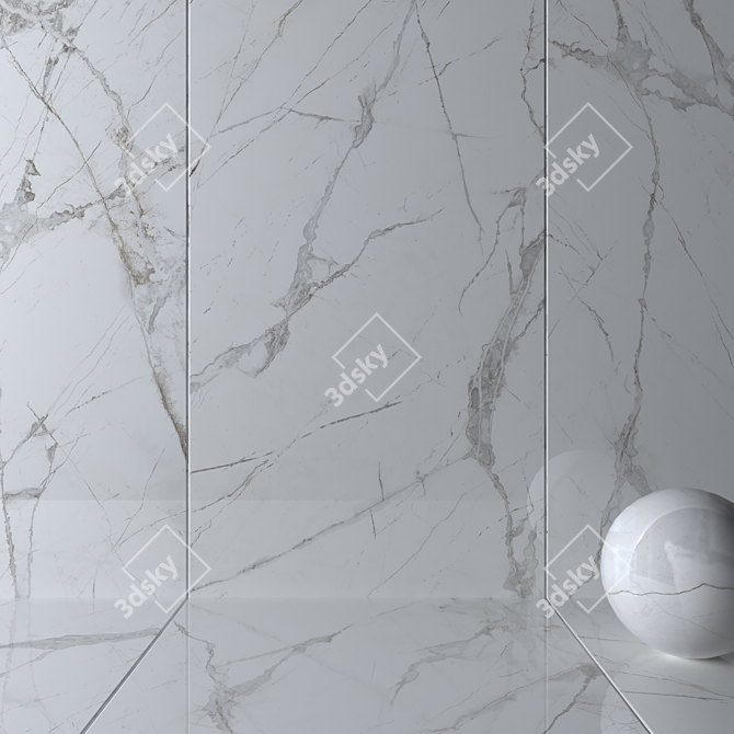 MUSEUMGLACIER WHITE Wall Tiles 3D model image 2