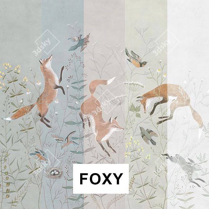 FACTURA Foxy Vinyl Wallpaper Collection 3D model image 1