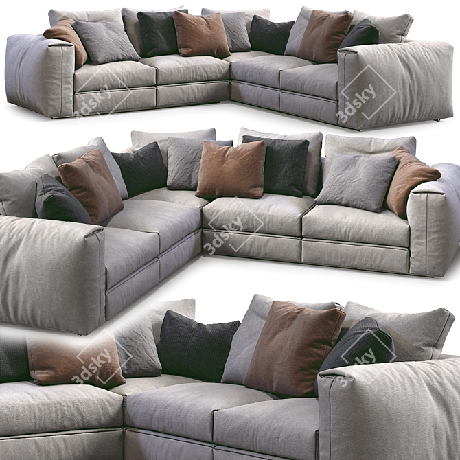 Modern Asolo Flexform Sofa 3D model image 1