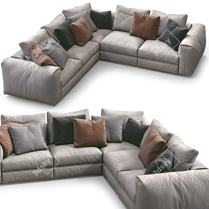 Modern Asolo Flexform Sofa 3D model image 3