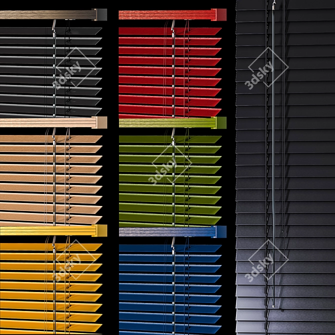 Title: Versatile PVC Tilt Blinds 3D model image 6