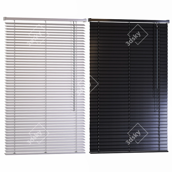 Title: Versatile PVC Tilt Blinds 3D model image 9