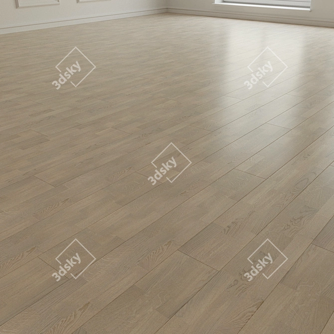 Samba Oak Cream Laminate Parquet 3D model image 2