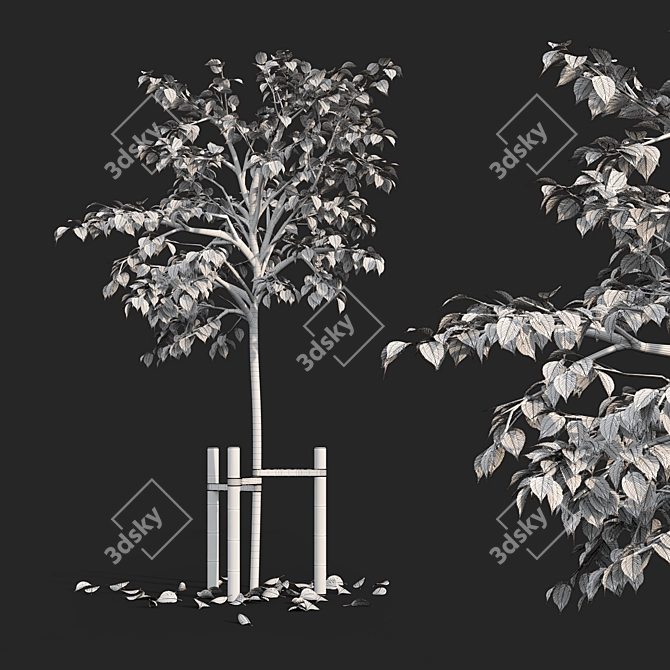 Sturdy Tree Stake for Superior Support 3D model image 3