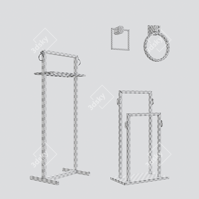 Oasis Towel Rack: Stylish and Functional 3D model image 2