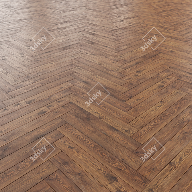 Versatile Floor Laminate with 3 Layout Options 3D model image 4