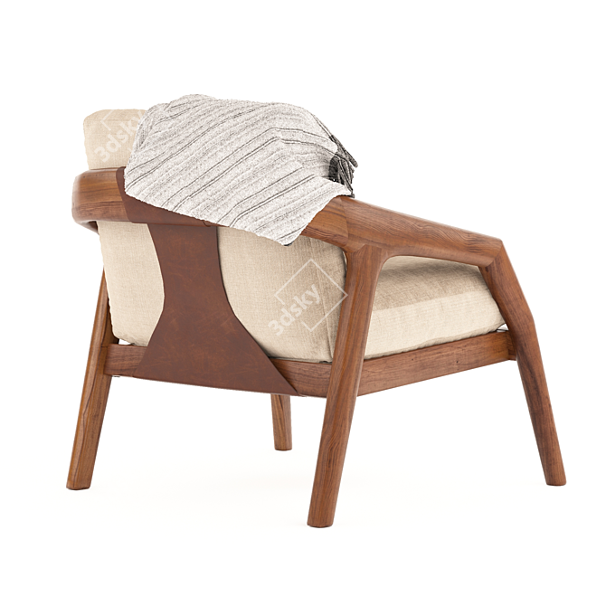 Elegant Comfort: Poltrone Armchair 3D model image 2
