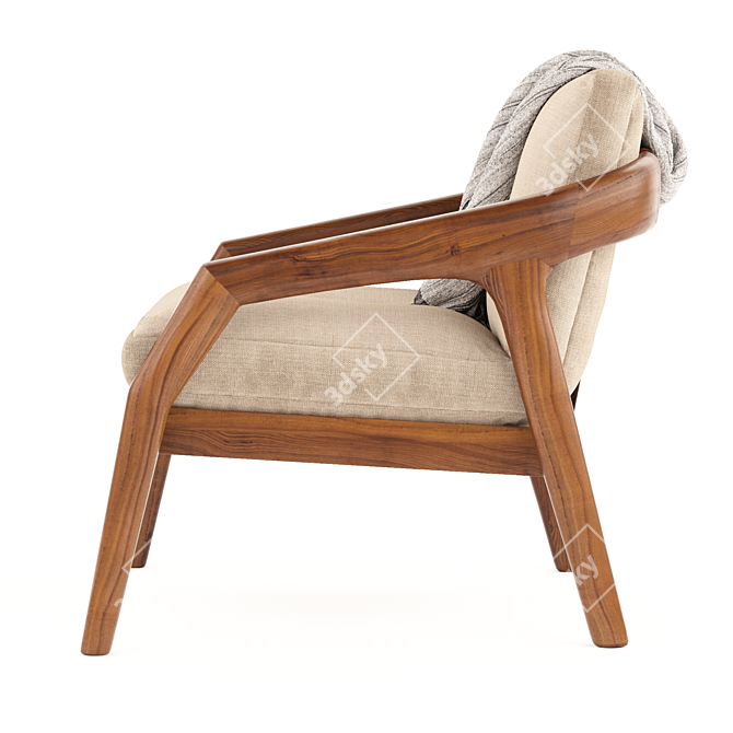 Elegant Comfort: Poltrone Armchair 3D model image 3