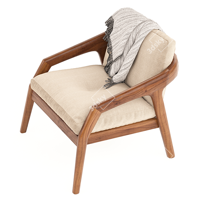 Elegant Comfort: Poltrone Armchair 3D model image 4