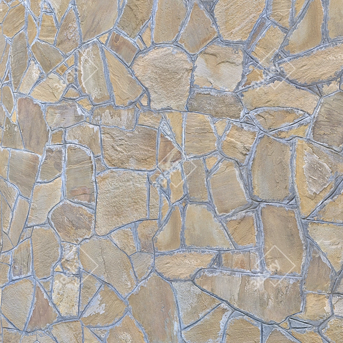 Cobblestone Travertine Sandstone Tileable Textures 3D model image 3