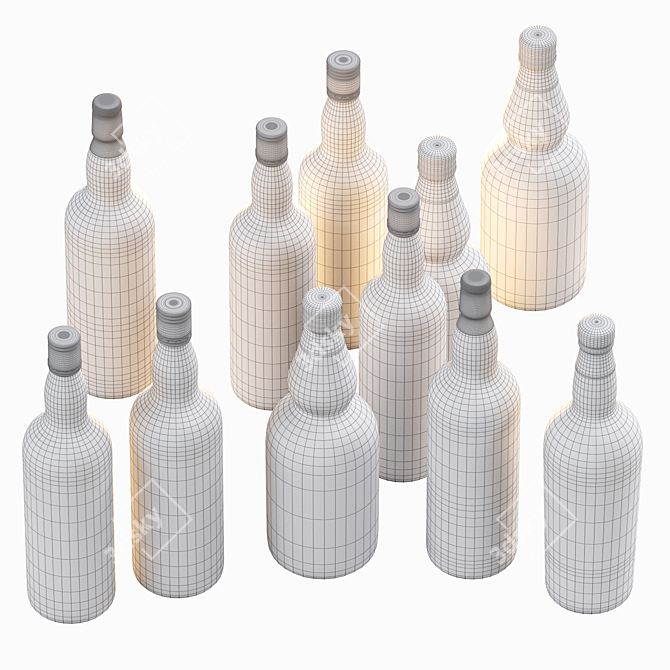 Stylish Bottle 03: A Must-Have Accessory! 3D model image 4