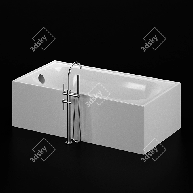 TRITON STANDARD Acrylic Bathroom Tub 3D model image 5