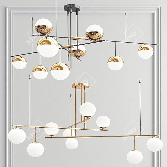 Modernize your space with Technum Led Chandelier 3D model image 1