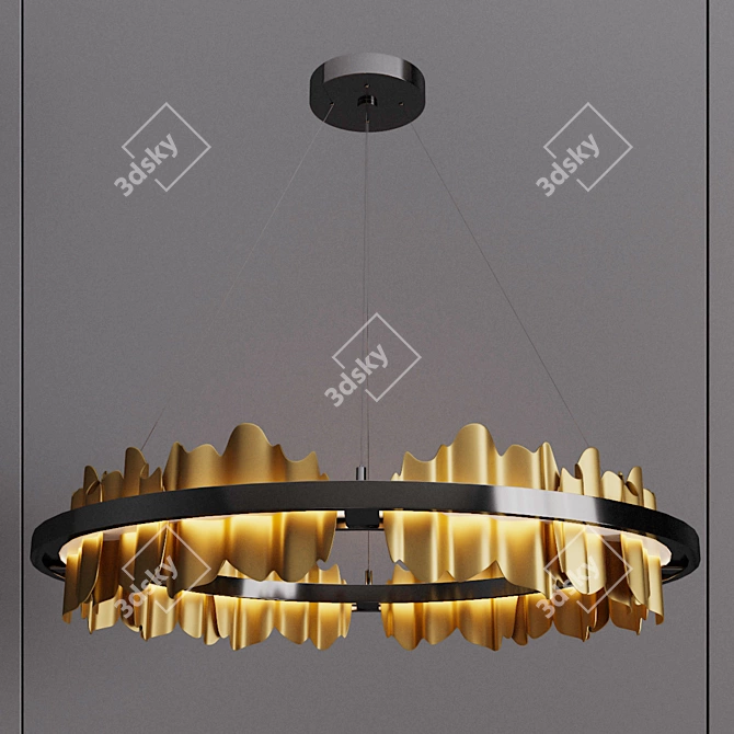 Hildene Metal Circular Pendant - Contemporary Lighting 3D model image 1