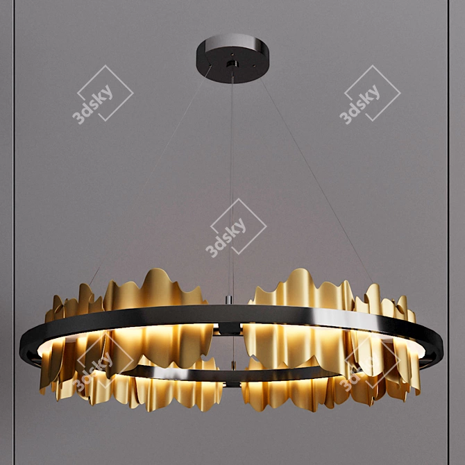 Hildene Metal Circular Pendant - Contemporary Lighting 3D model image 3