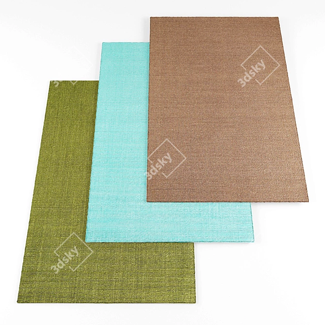  Texture Collection Rugs: 3 Styles 3D model image 1