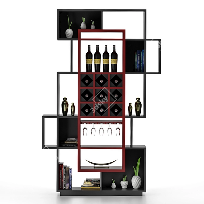 Elegant Wine Storage Solution 3D model image 1