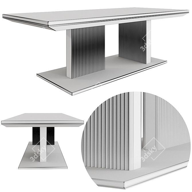 Luigi Volpi Rectangular Living Table 3D model image 2